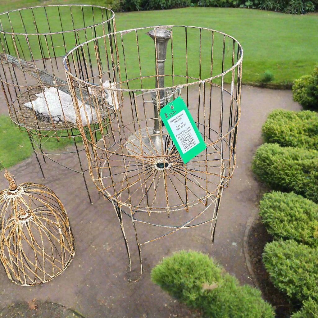 #122 Wrought Iron Laundry Basket