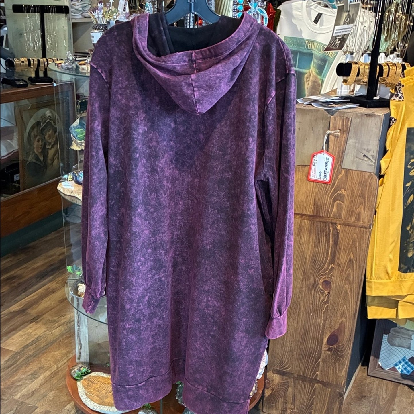 Simply Southern Maroon Graphic Hoodie Dress
