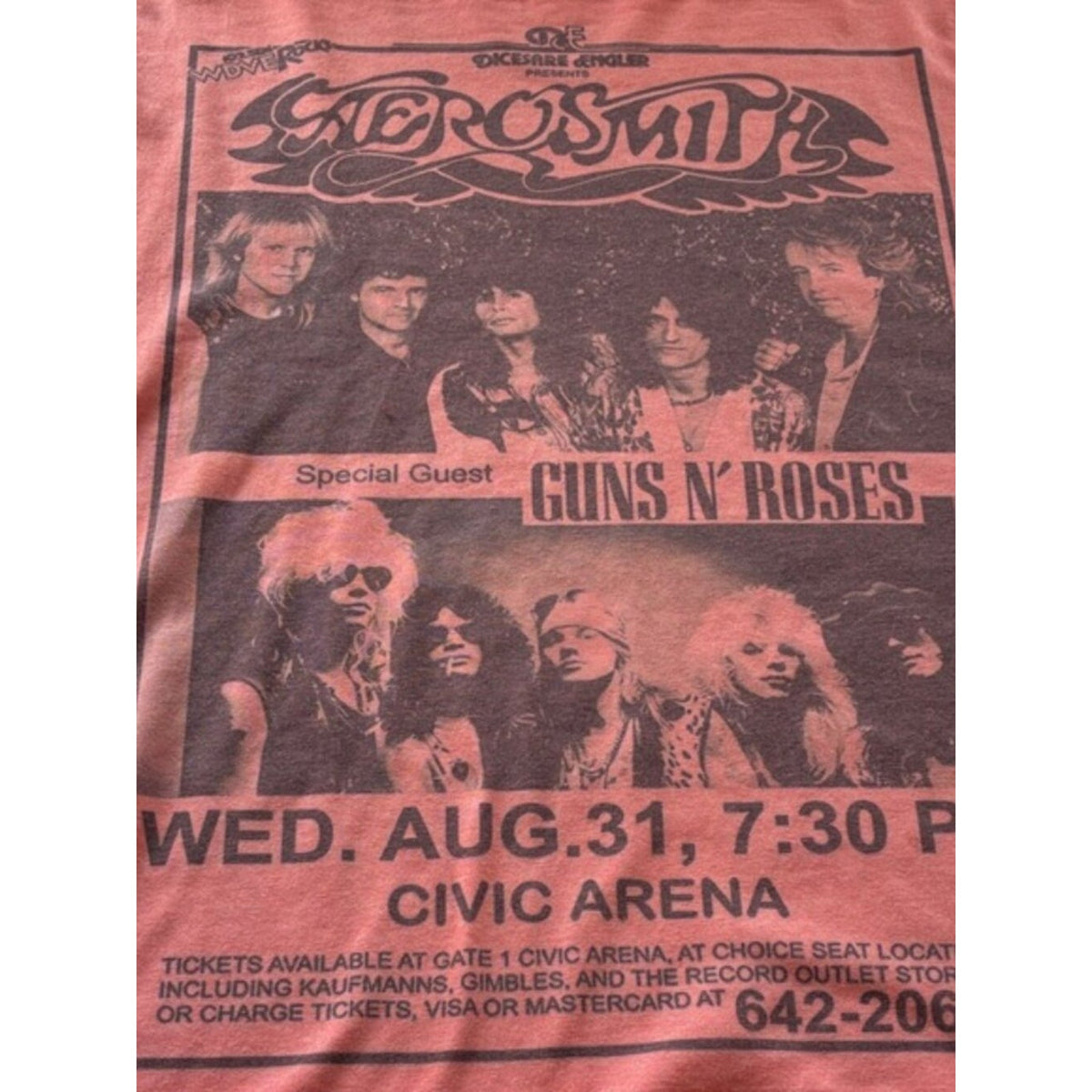 Aerosmith Graphic HATMAN ORIGINALS T SHIRT TEE MADE IN USA