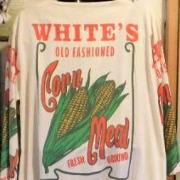 Vintage White's Old Fashioned Corn Meal Sack Dress - Upcycled Farm Heritage