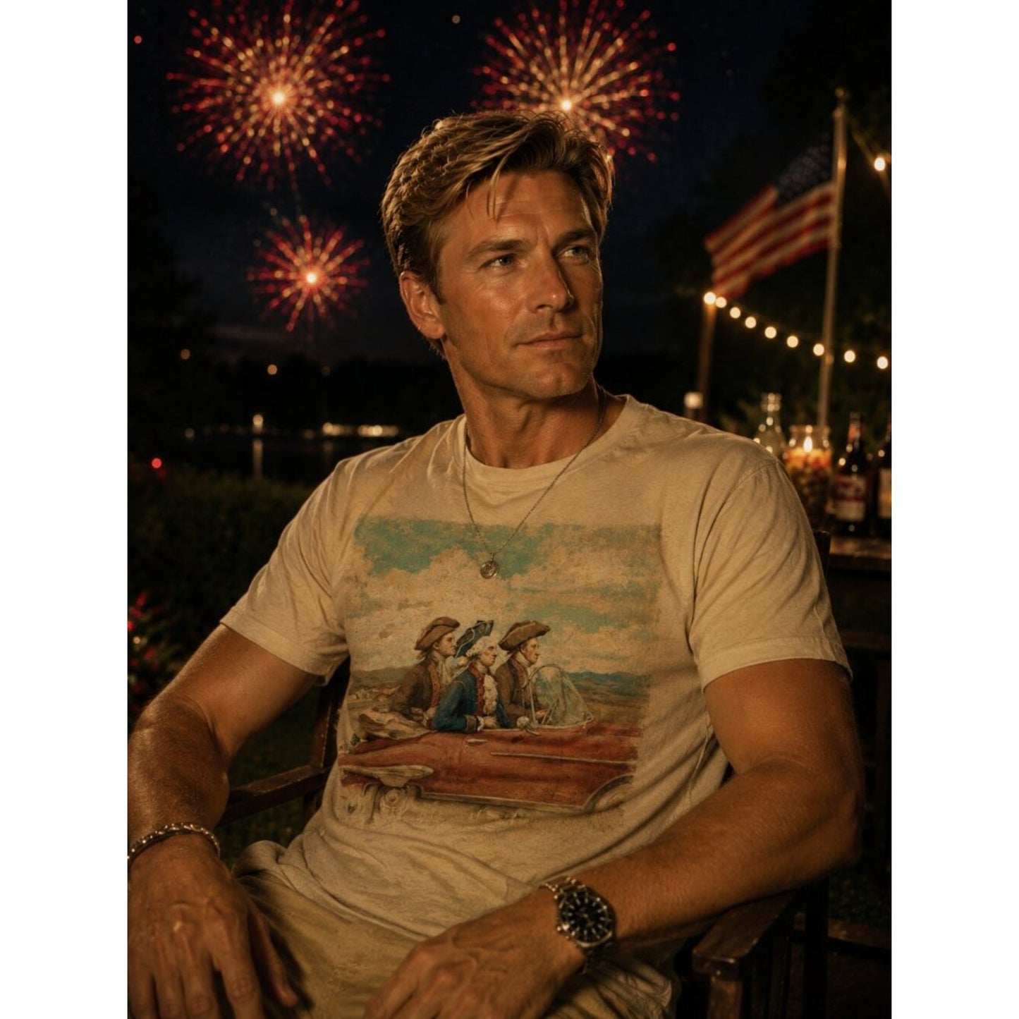 America 250 Founding Fathers Road Trip Tee Hatman's original luxury Tee