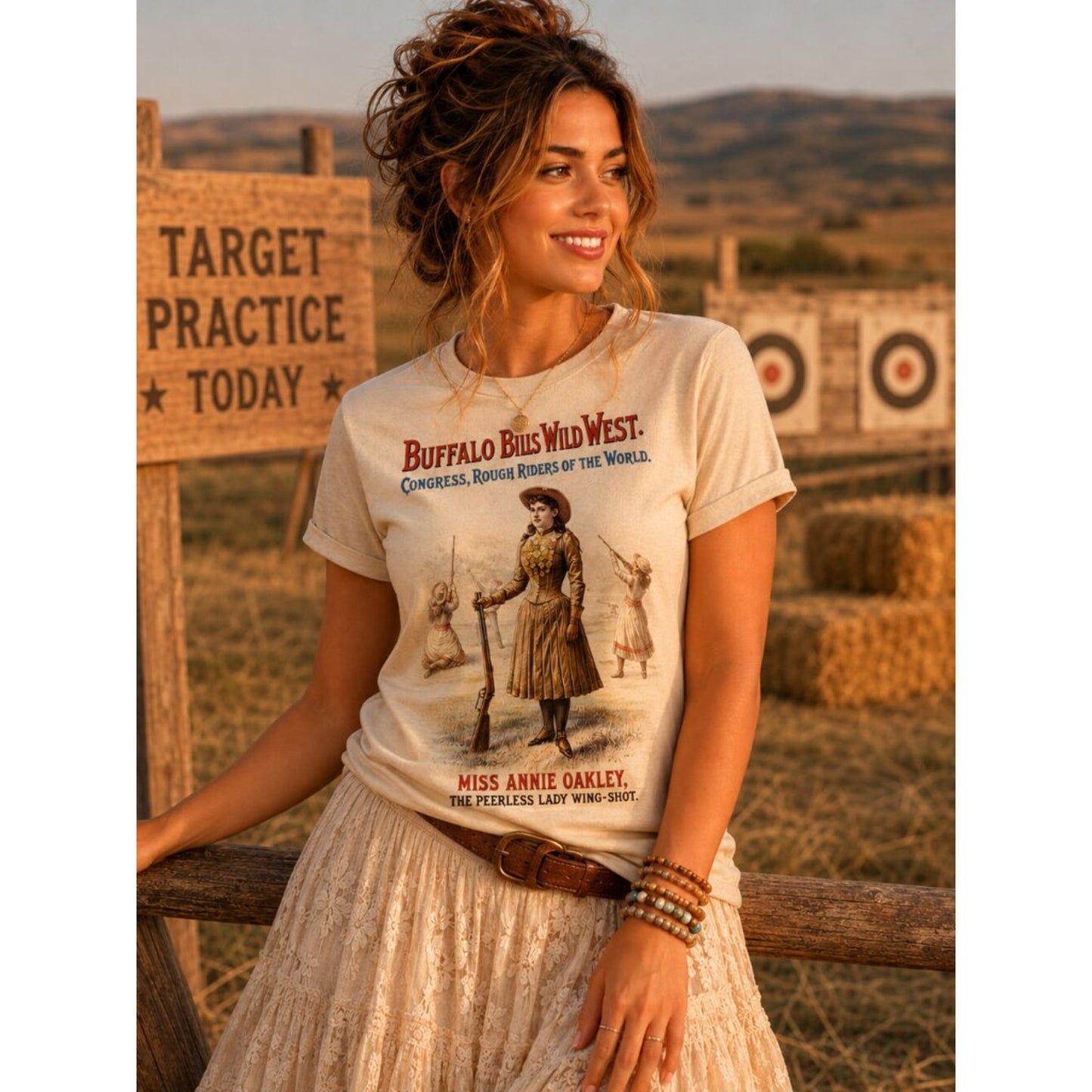 Buffalo Bill’s Wild West Vintage AnnieHATMAN ORIGINALS VINTAGE STYLE T SHIRT TEE