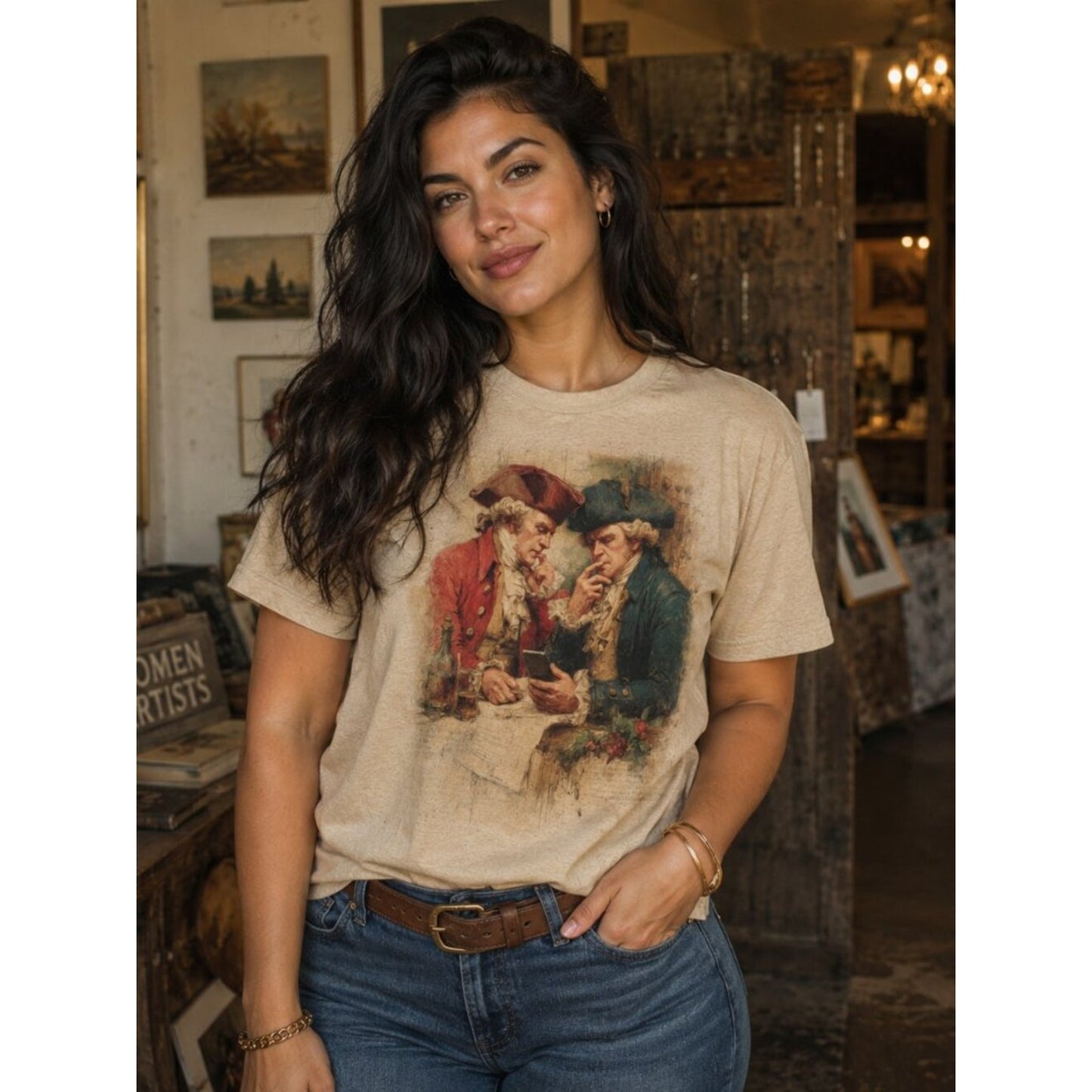 Founding Fathers Group Chat Vintage Graphic Hatman's original luxury tee