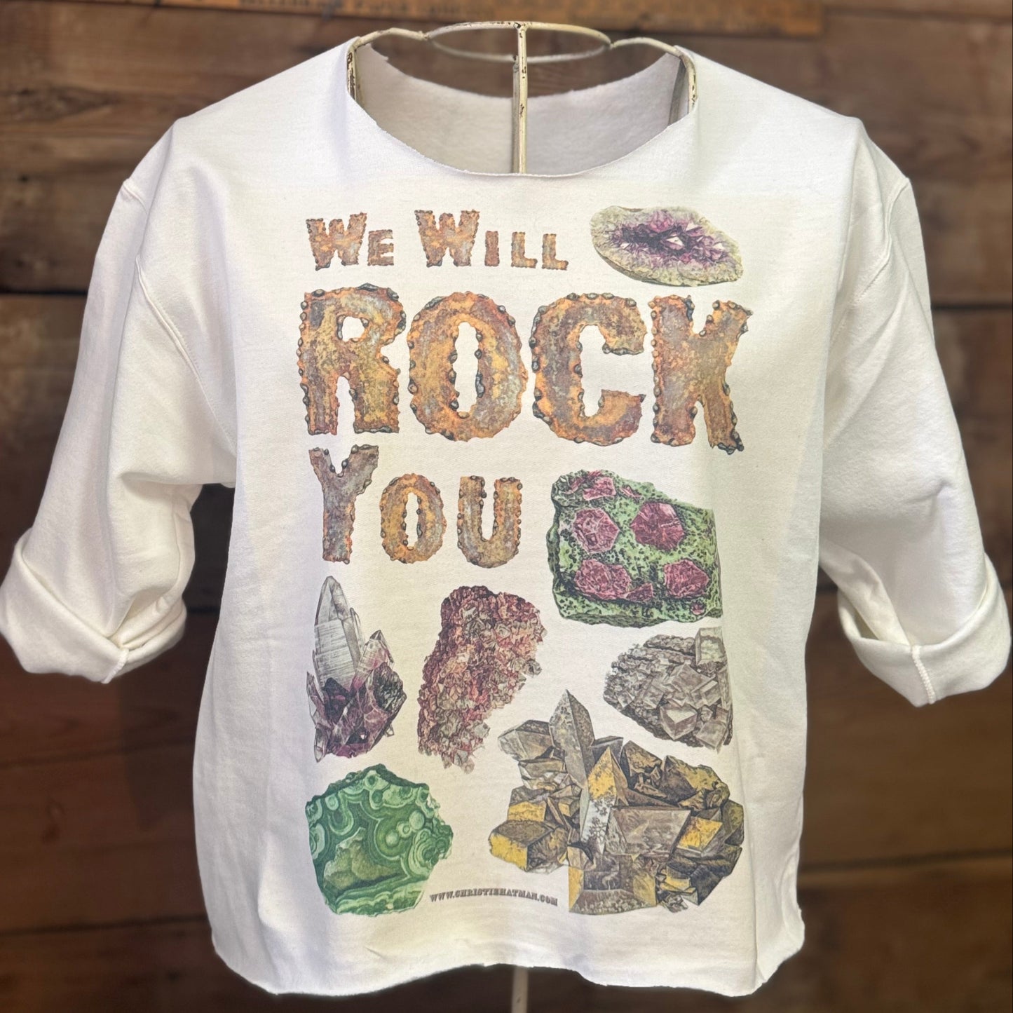 WE WILL ROCK YOU Sweatshirt Custom Mineral & Rock Sweatshirt Rockhound