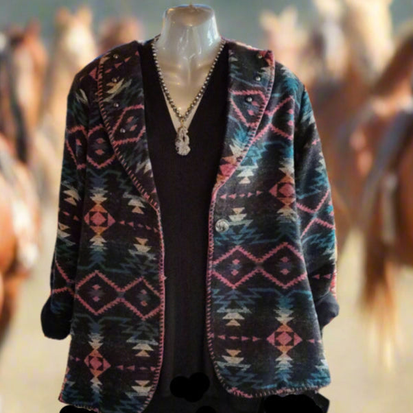 Multicolor Southwestern Buffalo Nickel Jacket