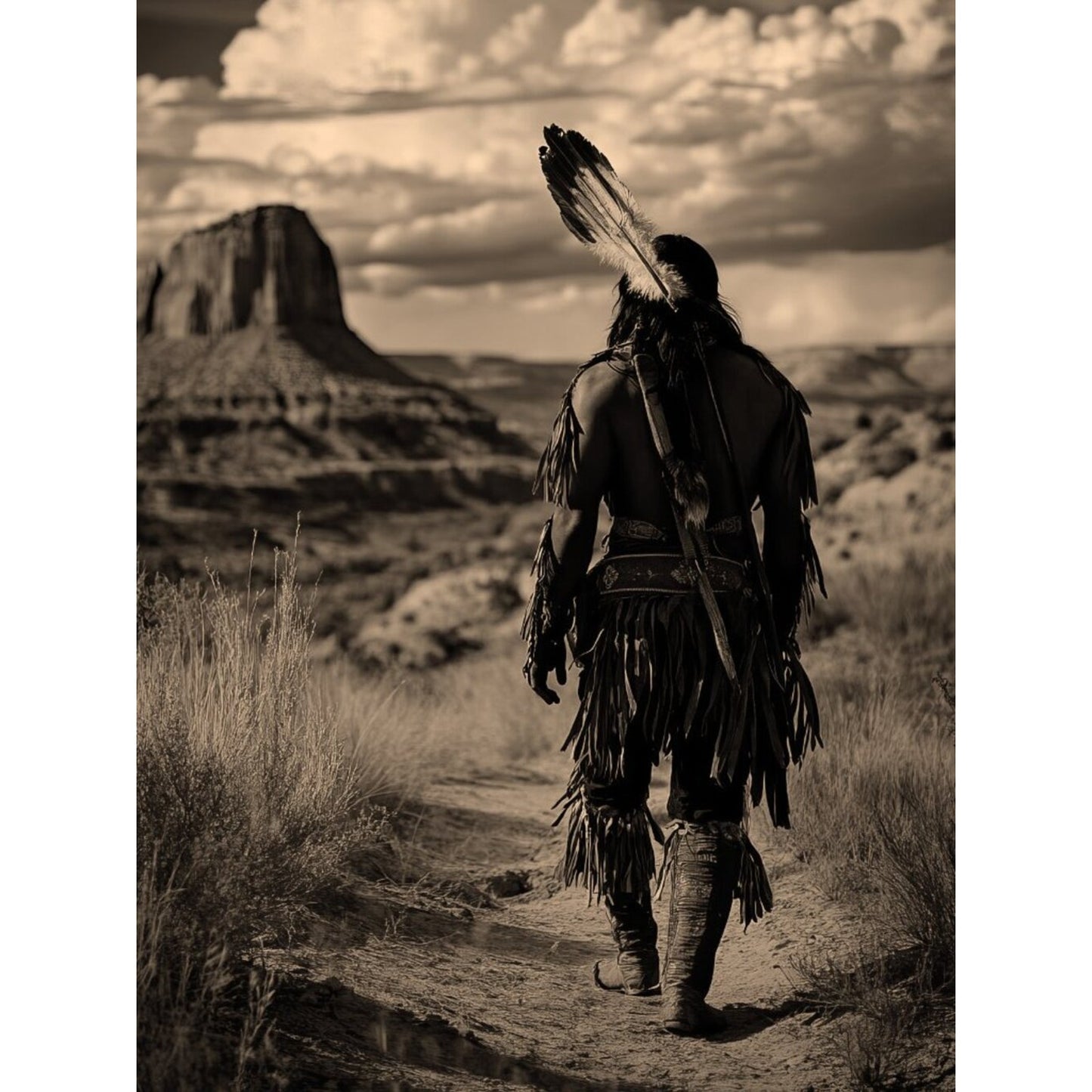 INDIAN WALKING AWAY T-SHIRT