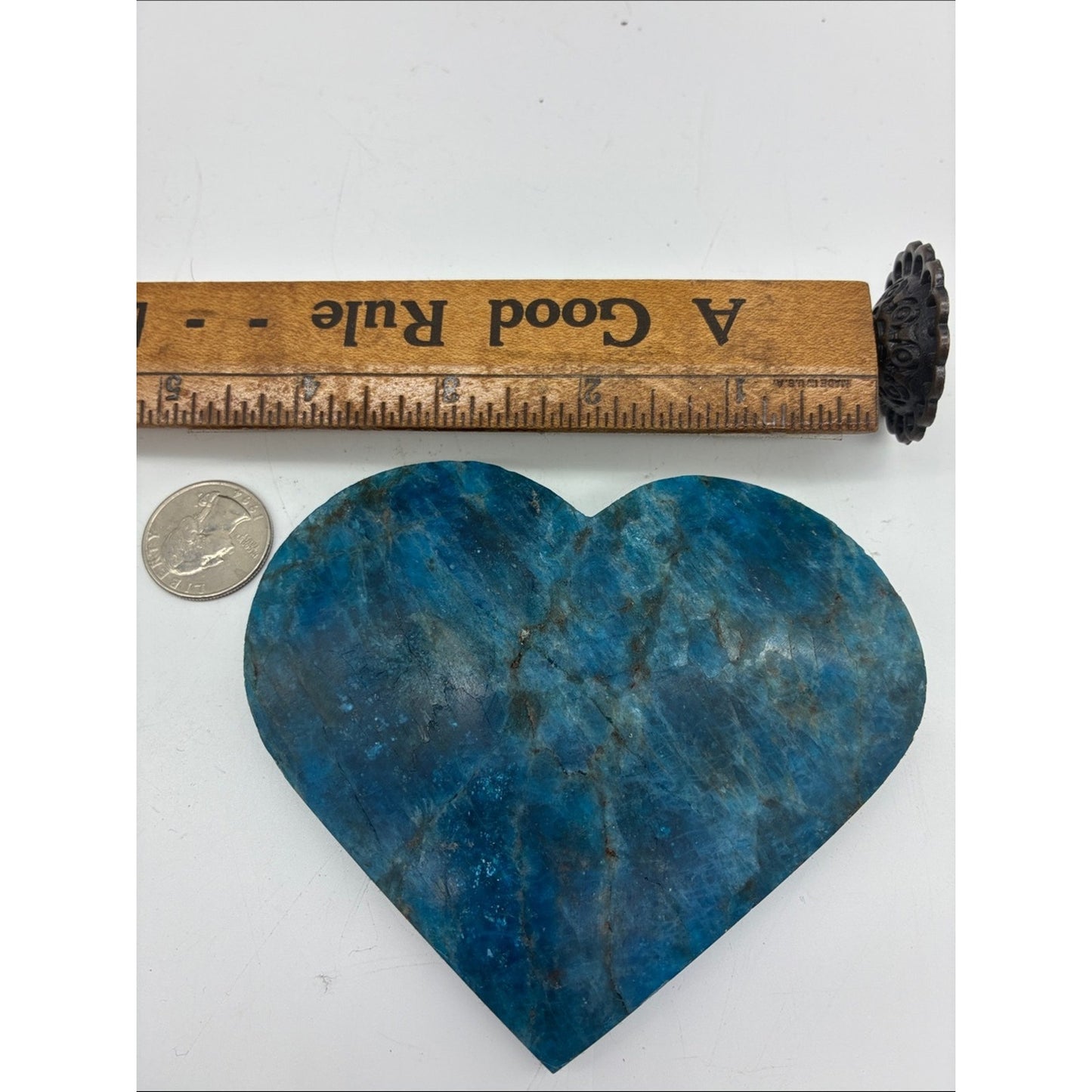 Blue Heart Shaped Stone Decorative Accent Rock