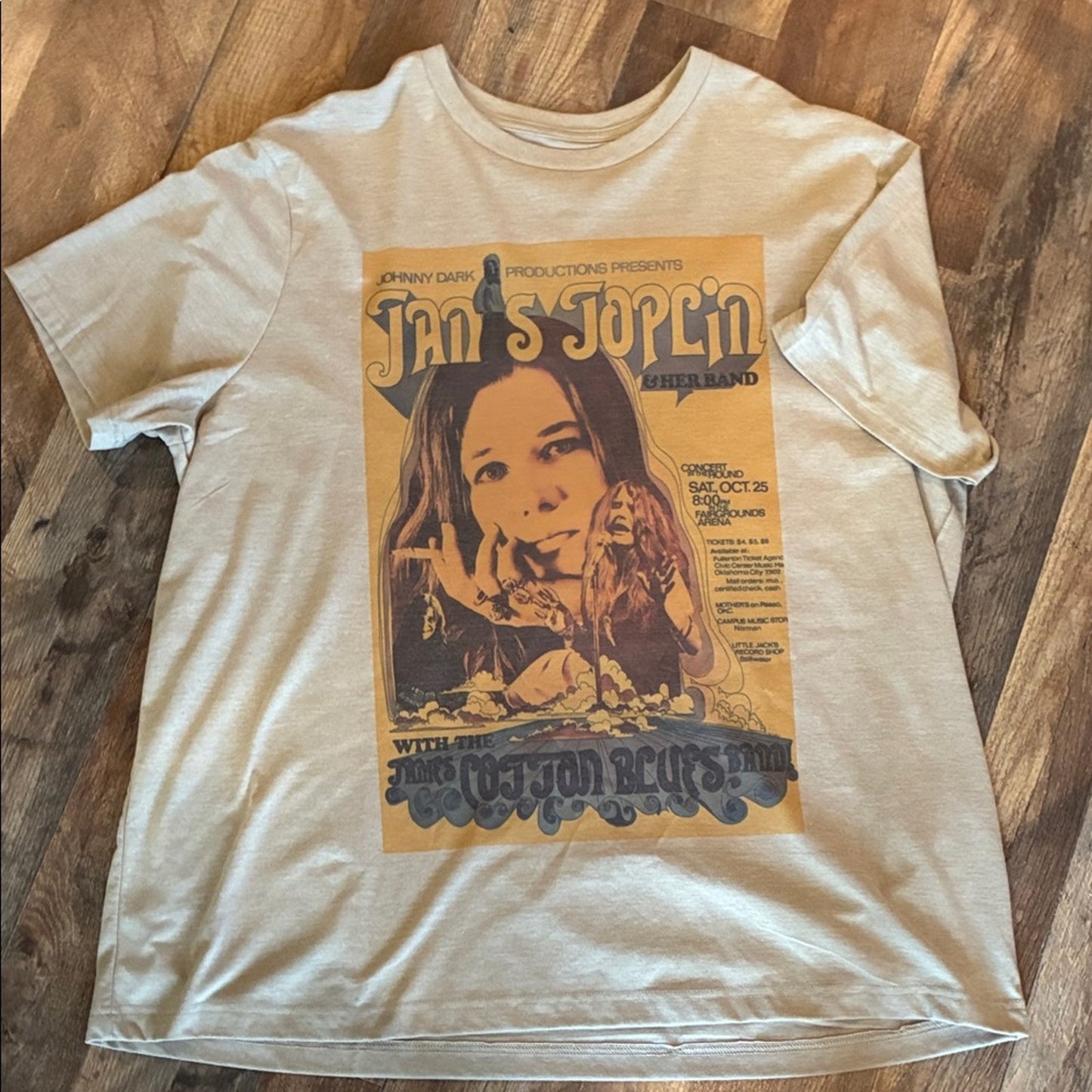 Janis Joplin Vintage-Style Concert Poster Tee – Graphic Band T-Shirt