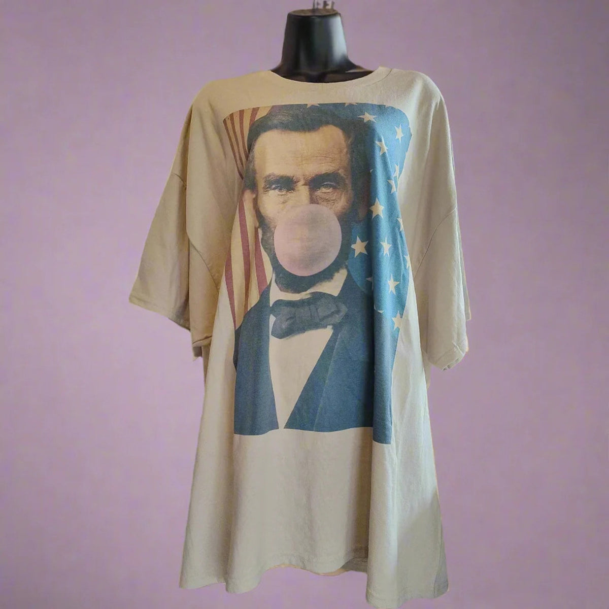Abraham Lincoln Bubble Gum Patriotic Pop Art Tee | MADE IN USA