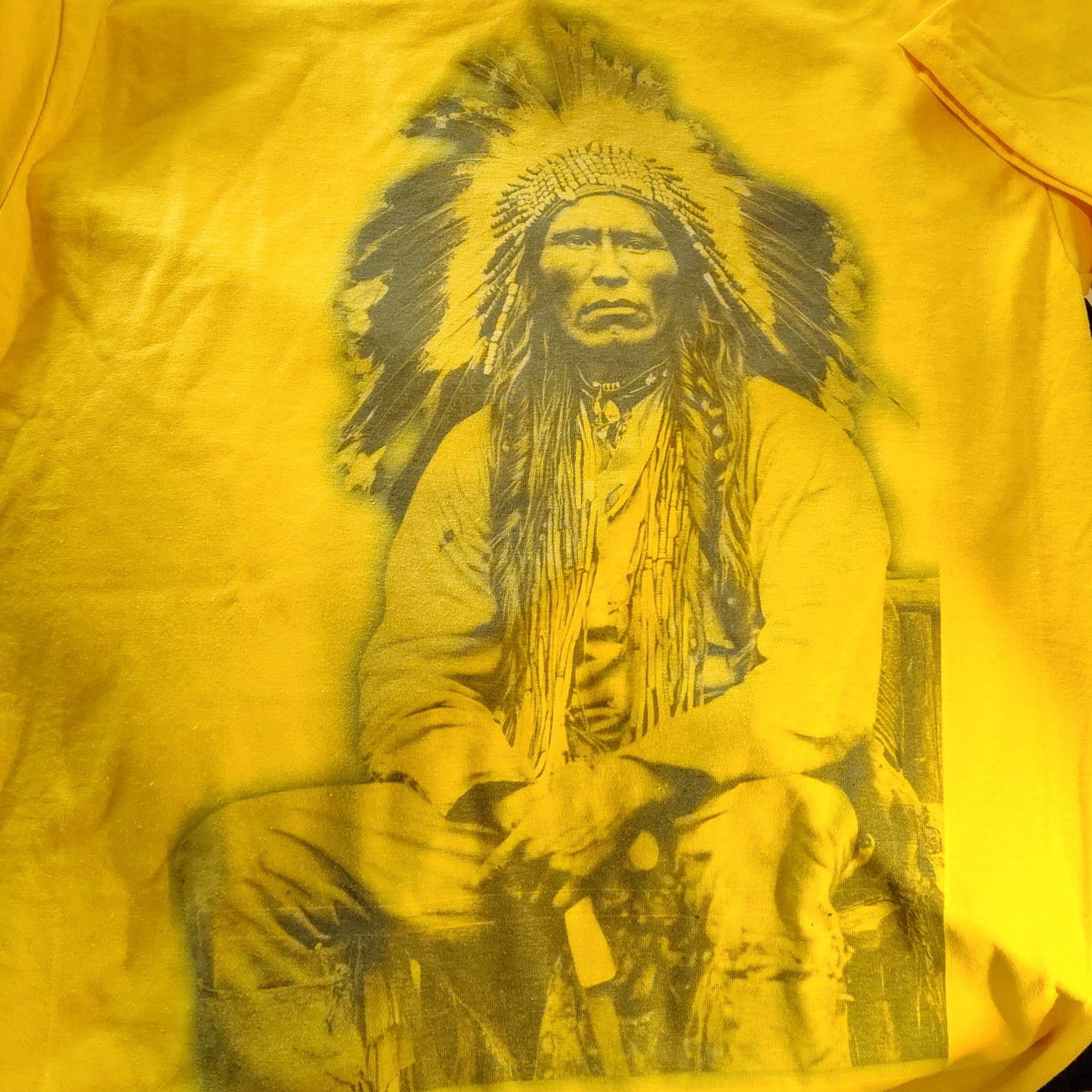 Vintage Native American Chief T-Shirt - Historical Portrait Design