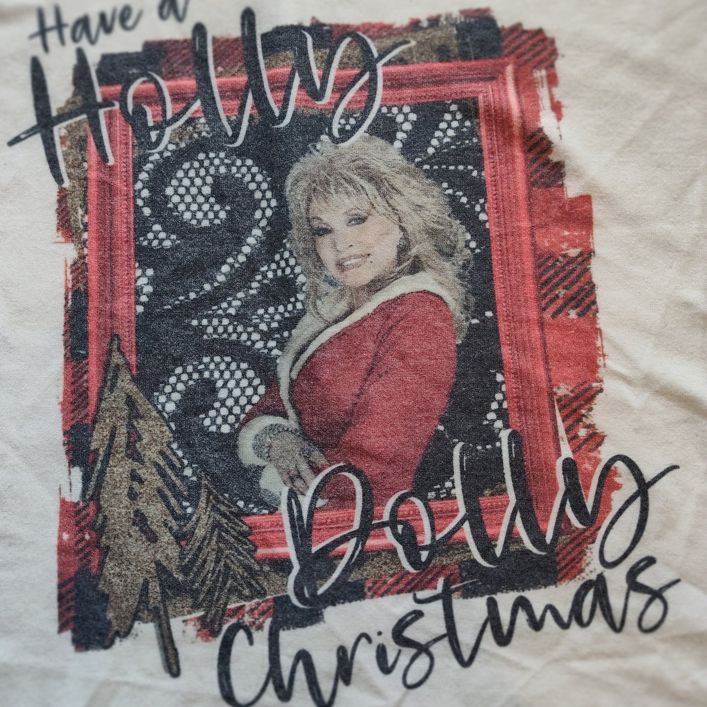 Have a Holly Dolly Christmas Long Sleeve Shirt - Holiday Graphic Tee