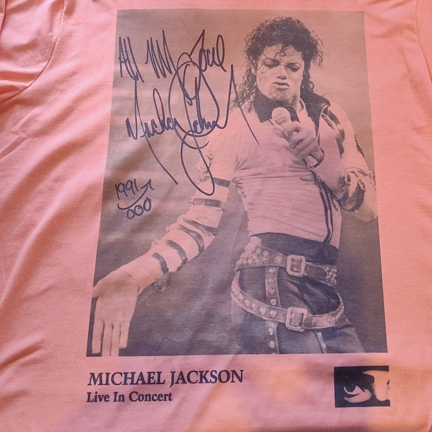 Michael Jackson Live In Concert T-Shirt - Coral Pink