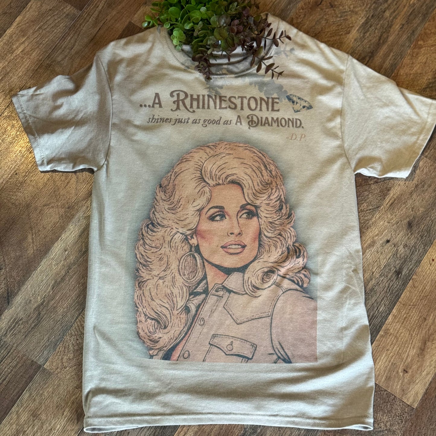 Rhinestone Diamond Quote Vintage T-Shirt - Dolly Parton Inspired