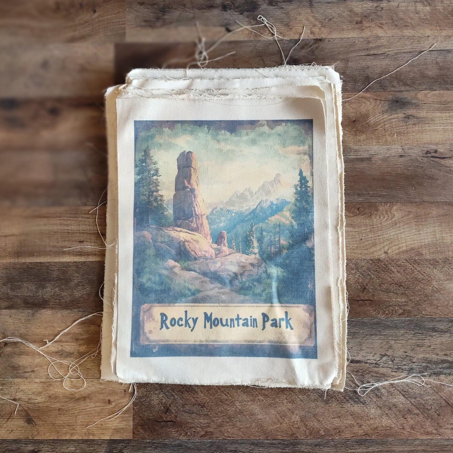 Rocky Mountain National Park Canvas Print - Vintage National Park Art
