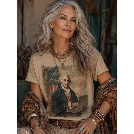 Founding Father Meets the Future Vintage Graphic Tee | MADE IN USA