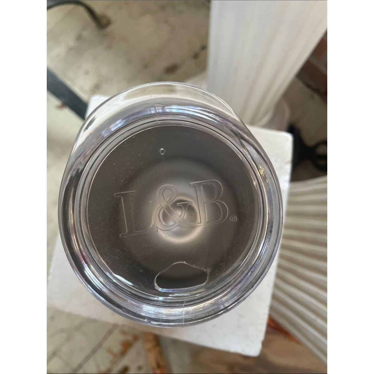 Lucky & Blessed White Floral Bull Stemless Cup