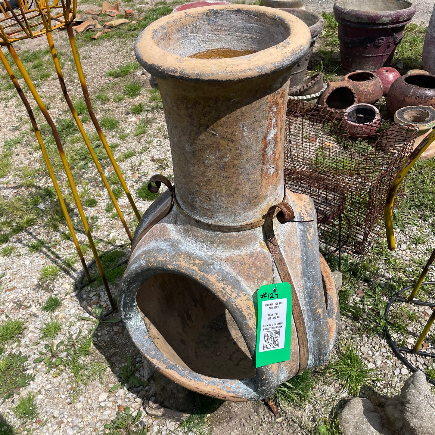 #127, CHIMINEA OUTDOOR FIRE PIT