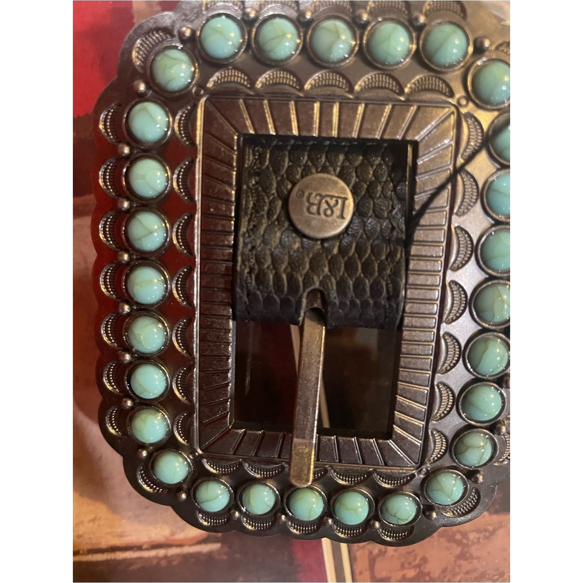 Western Concho Belt with Turquoise Accents