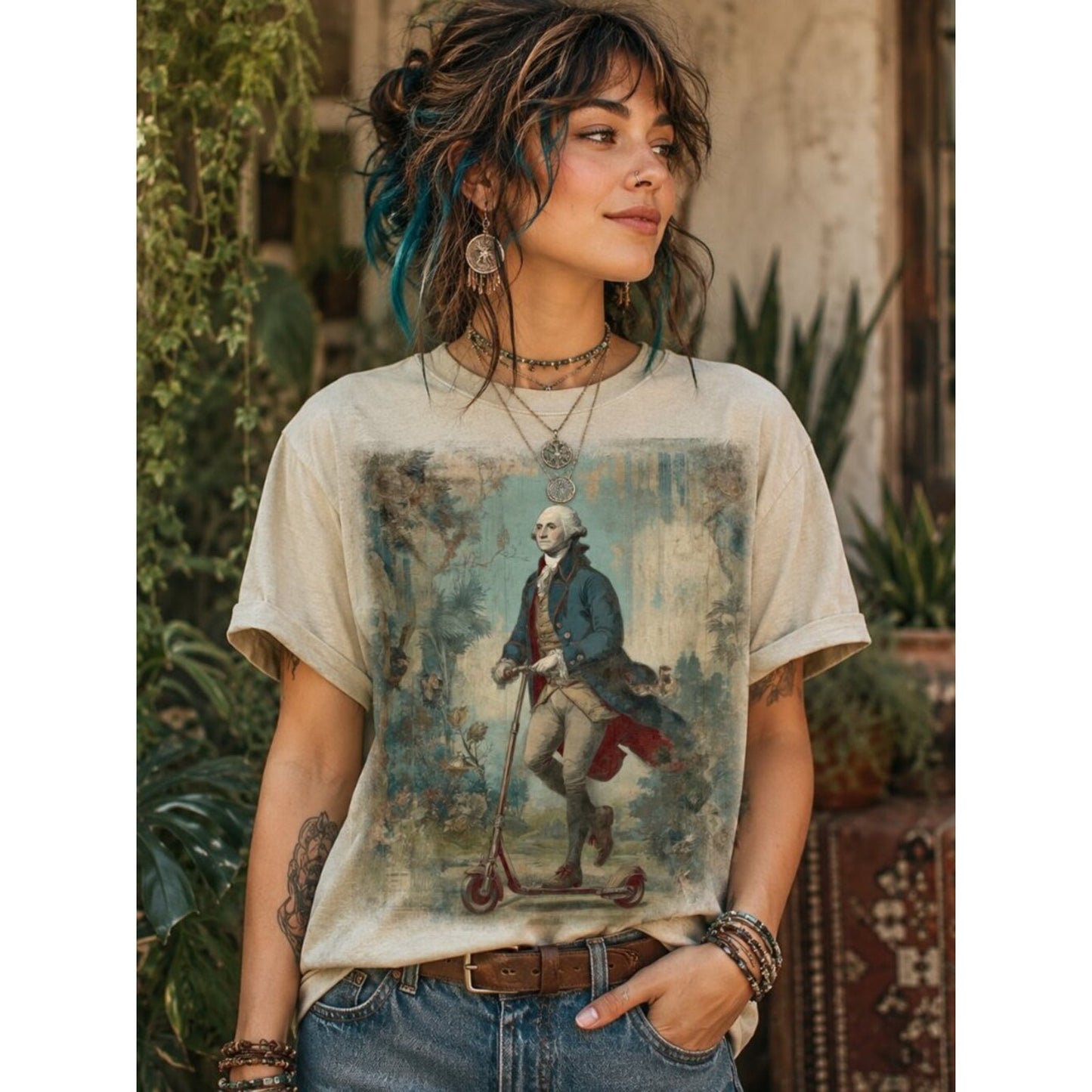 America 250 Founding Fathers Freedom Ride Hatman's originals luxury Tee