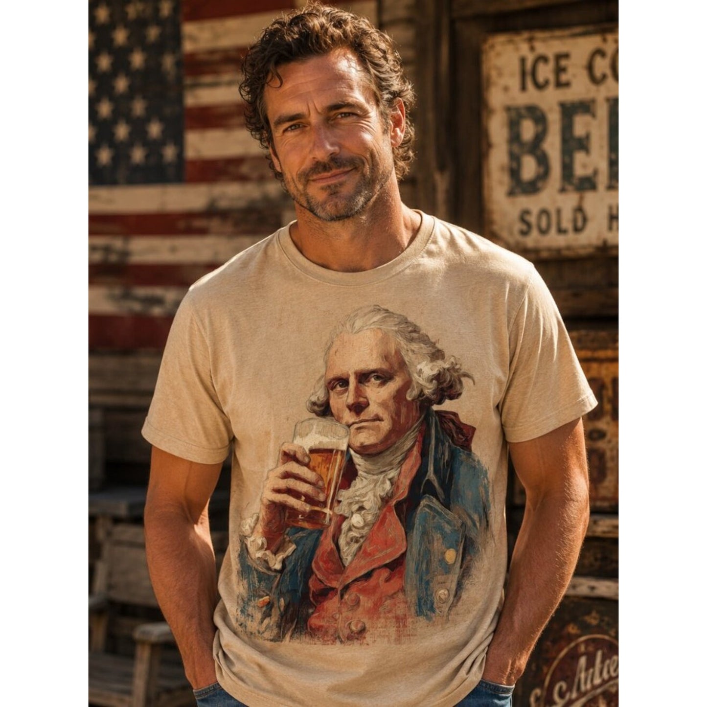 Founding Father Happy Hour Tee Hatman's originals luxury tee