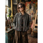 Chico's Black Metallic Floral Zip-Front Jacket