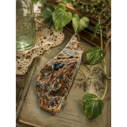 Polychrome Ocean Jasper Decorative Stone Slice - Natural Multicolor ROCK