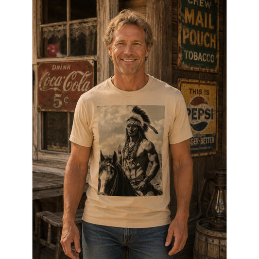 Warrior of the Plains Vintage Tee HATMAN ORIGINALS VINTAGE STYLE T SHIRT TEE