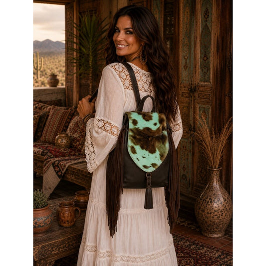 Fringe Leather Backpack American Concealed Carry Purse