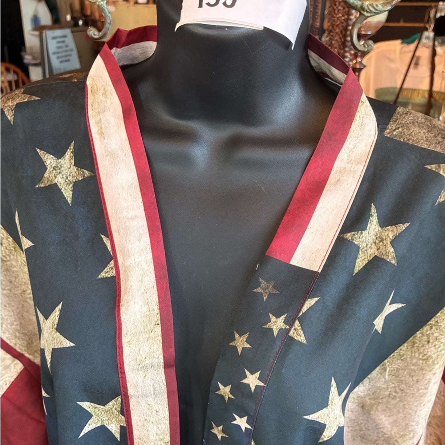 Patriotic Stars and Stripes Kimono Duster USA Jacket America 250!