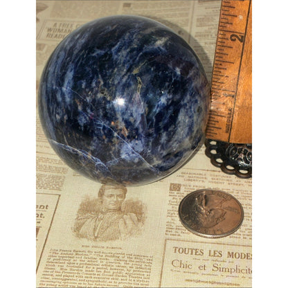 Blue Sodalite Crystal Sphere Rock