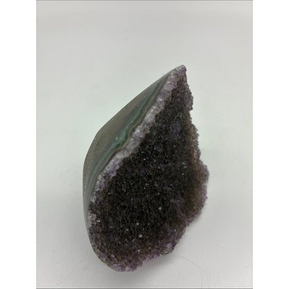 Amethyst Crystal Geode Slab - Deep Purple Edge Rock