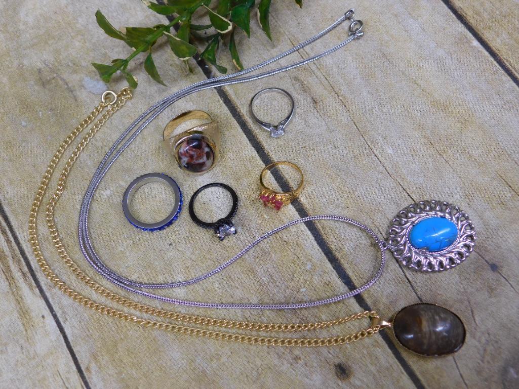 MIXED JEWELRY LOT ROCK STONE LAPIDARY SPECIMEN