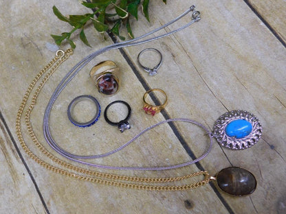 MIXED JEWELRY LOT ROCK STONE LAPIDARY SPECIMEN