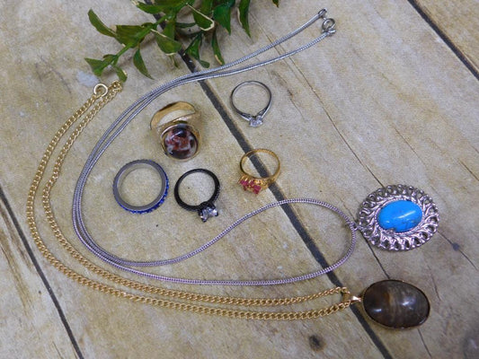 MIXED JEWELRY LOT ROCK STONE LAPIDARY SPECIMEN