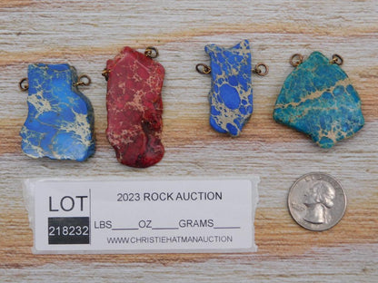 IMPRESSION JASPER PENDANTS ROCK STONE LAPIDARY SPECIMEN