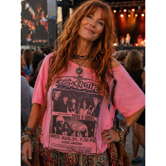VINTAGE STYLE Aerosmith Graphic Tee Concert T-shirt
