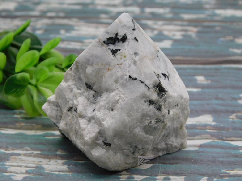 TOURMALINE IN QUARTZ POINT ROCK STONE LAPIDARY SPECIMEN