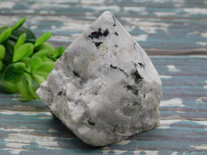 TOURMALINE IN QUARTZ POINT ROCK STONE LAPIDARY SPECIMEN