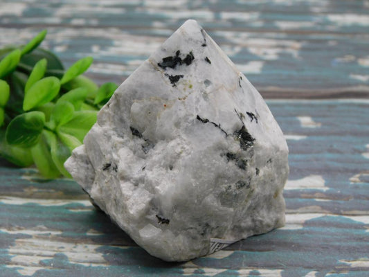 TOURMALINE IN QUARTZ POINT ROCK STONE LAPIDARY SPECIMEN