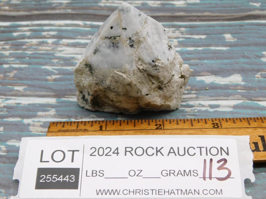 TOURMALINE IN QUARTZ POINT ROCK STONE LAPIDARY SPECIMEN