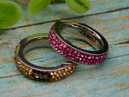 FASHION RINGS PINK AND YELLOW