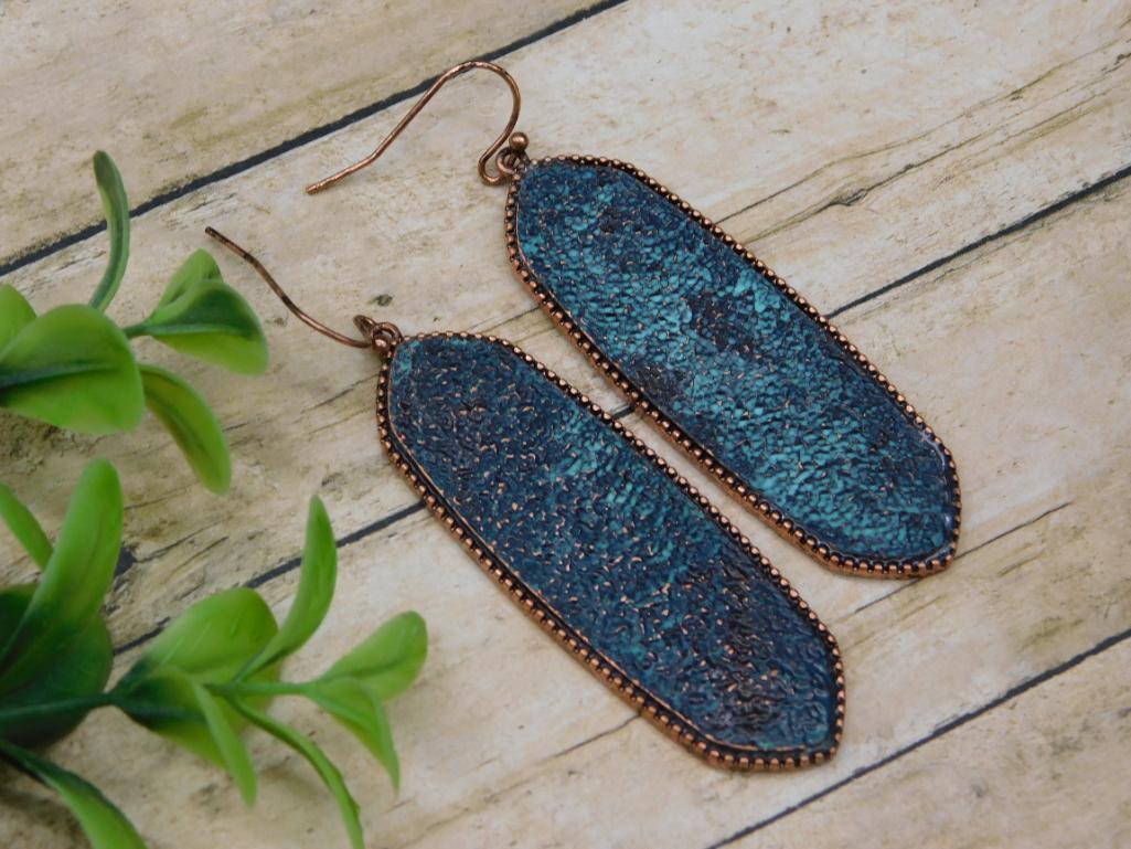 FASHION EARRINGS DARK BLUE