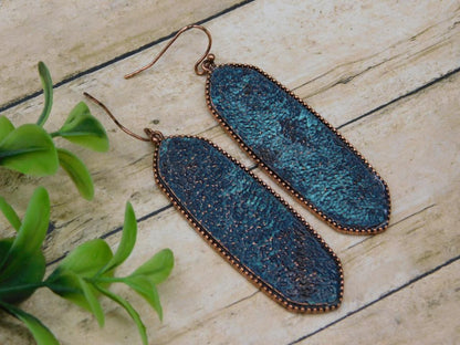 FASHION EARRINGS DARK BLUE