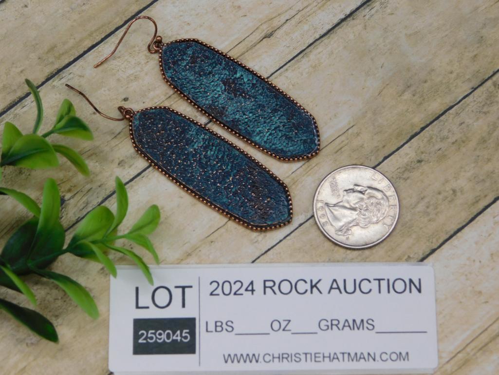 FASHION EARRINGS DARK BLUE