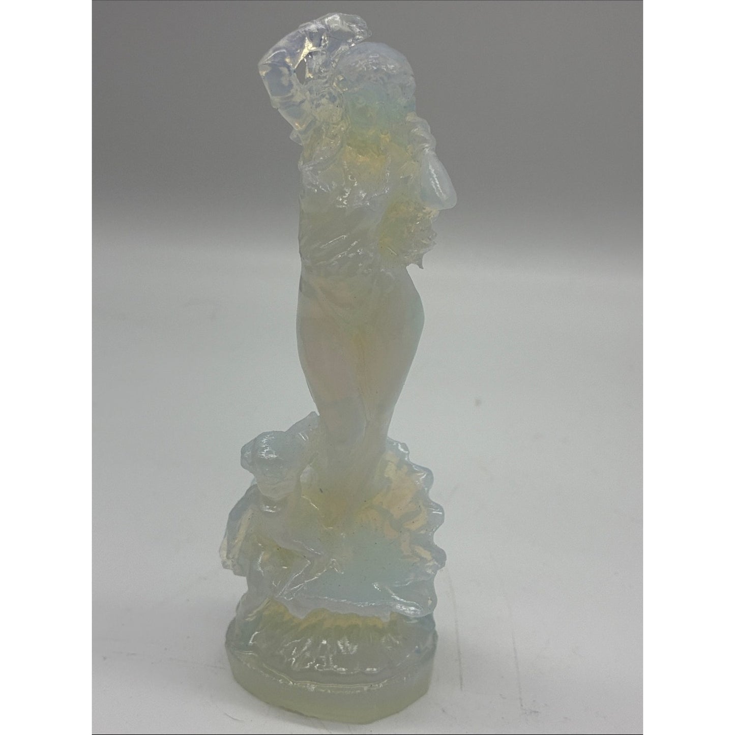 Opalescent Glass Figurine - Iridescent Female Sculpture ROCK