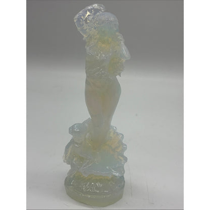 Opalescent Glass Figurine - Iridescent Female Sculpture ROCK