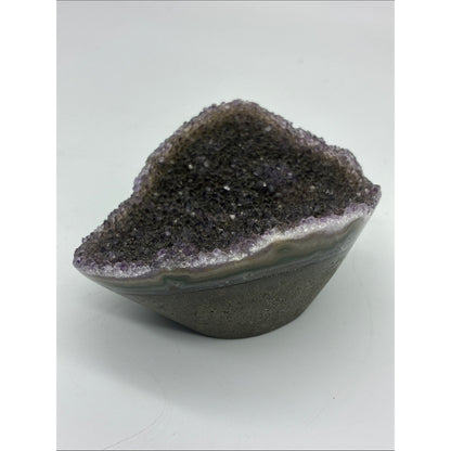 Amethyst Crystal Geode Slab - Deep Purple Edge Rock