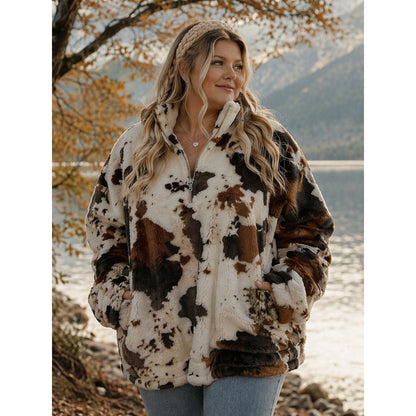 Please cow print patterned jacket 057