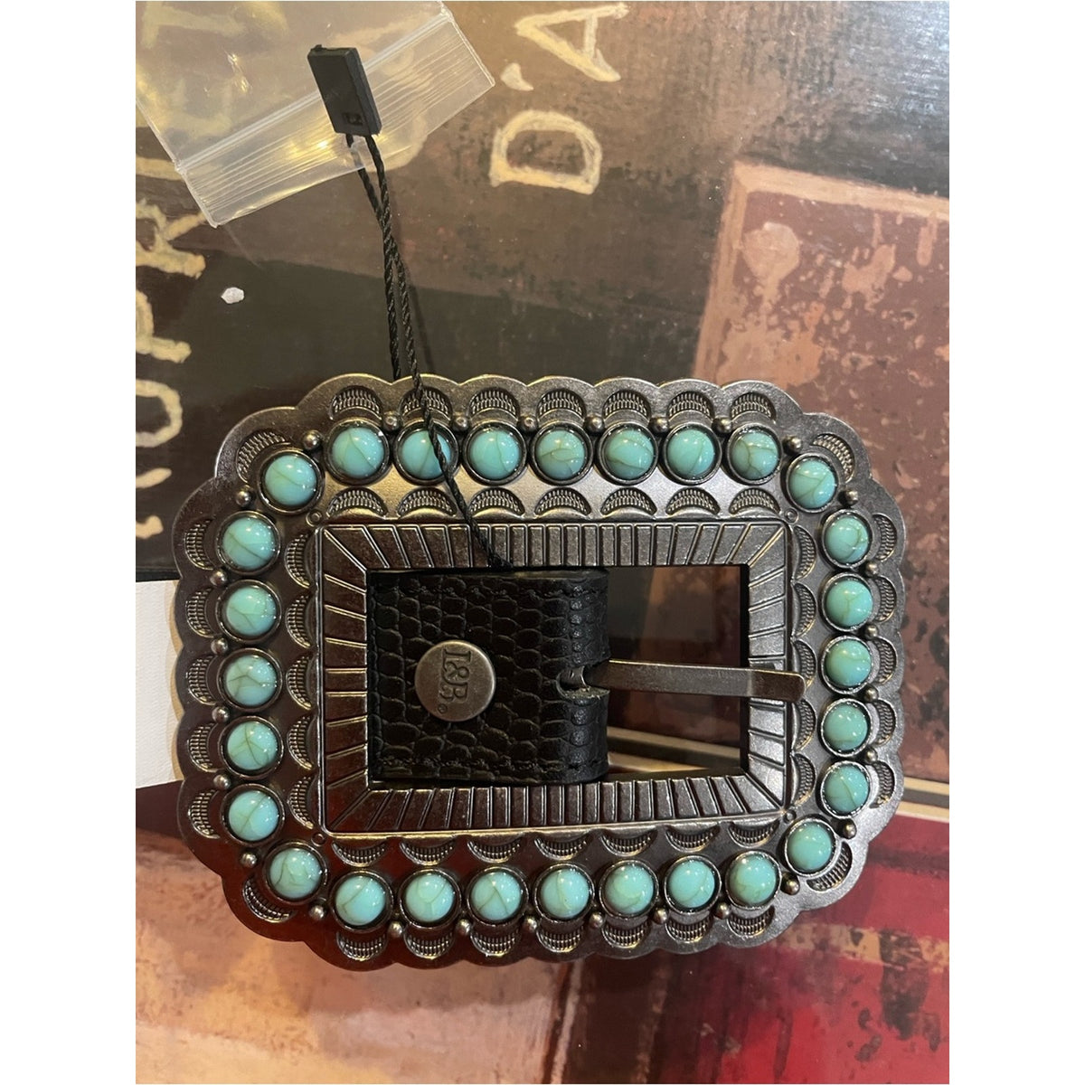 Western Concho Belt with Turquoise Accents