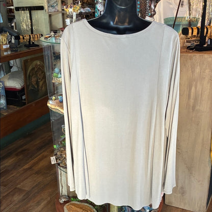 Elegant Beige and Black Women's Top